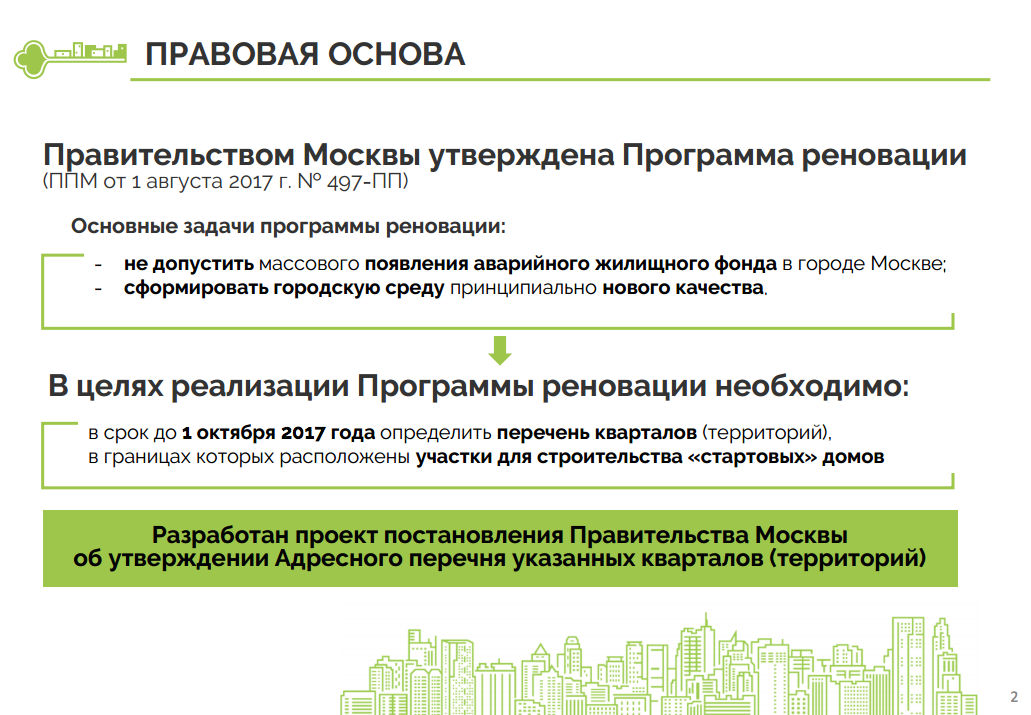 О штабе по реализации программы реновации жилищного фонда в городе москве — комплекс градостроительной политики и строительства города москвы